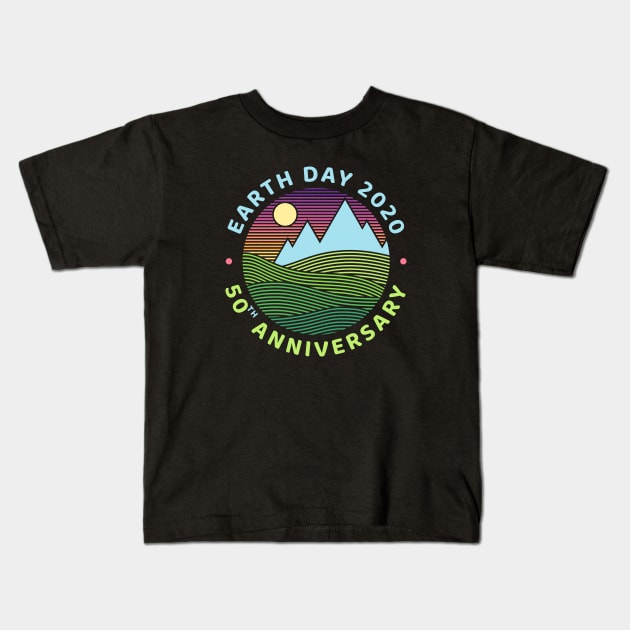 Earth Day 2020 50th Anniversary! Kids T-Shirt by NeonSunset